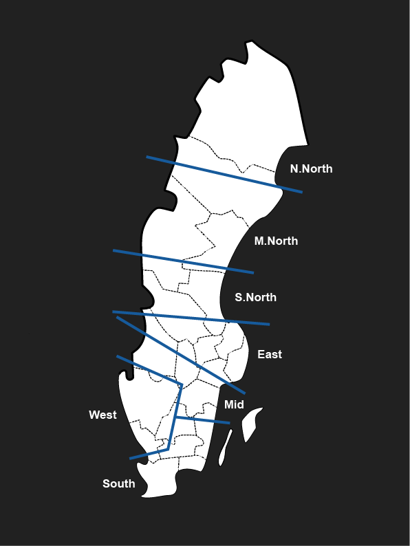 Man som går och håller ett barn i handen
